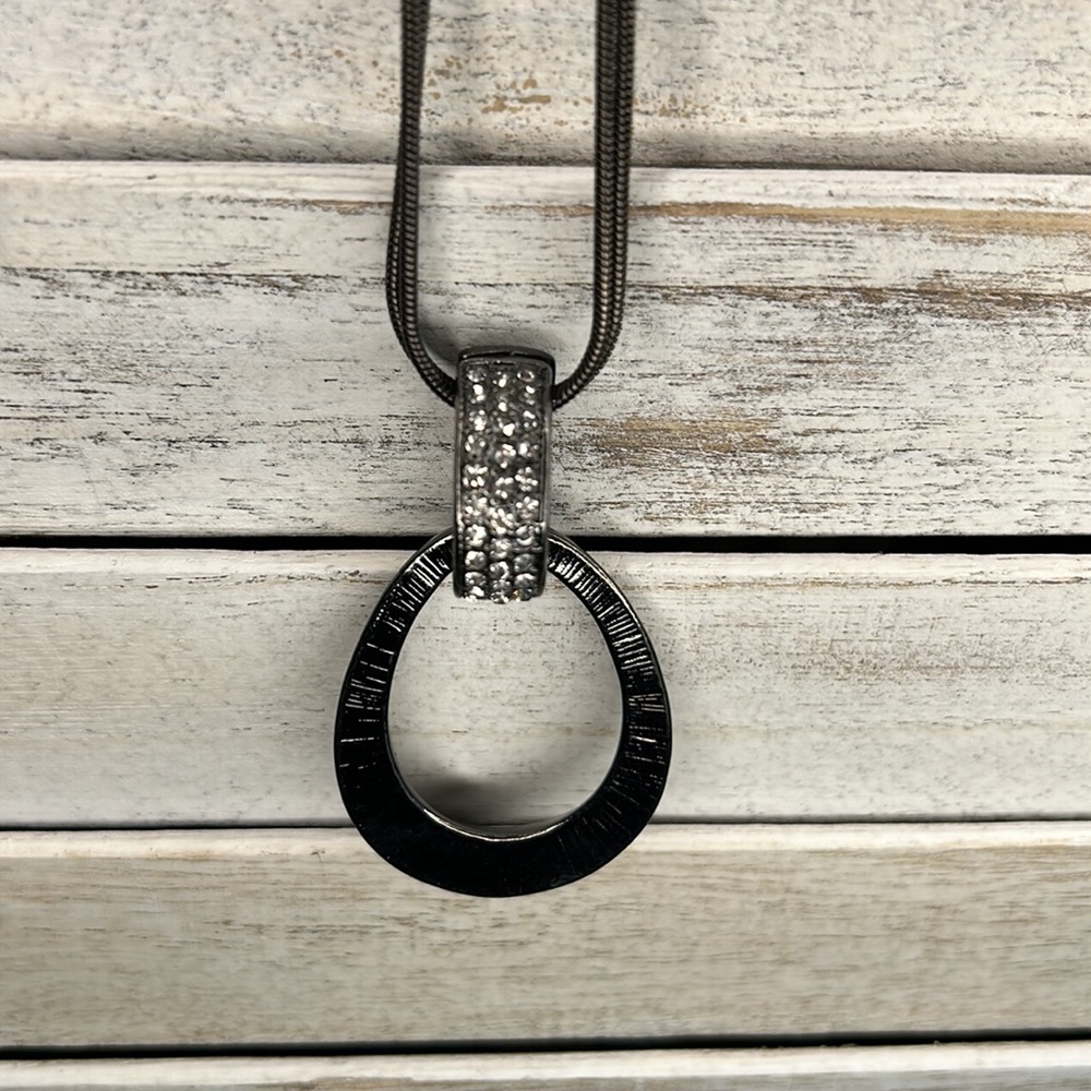 Dress Barn Double Chain pendant with a Touch of Bling - Picture 5 of 5